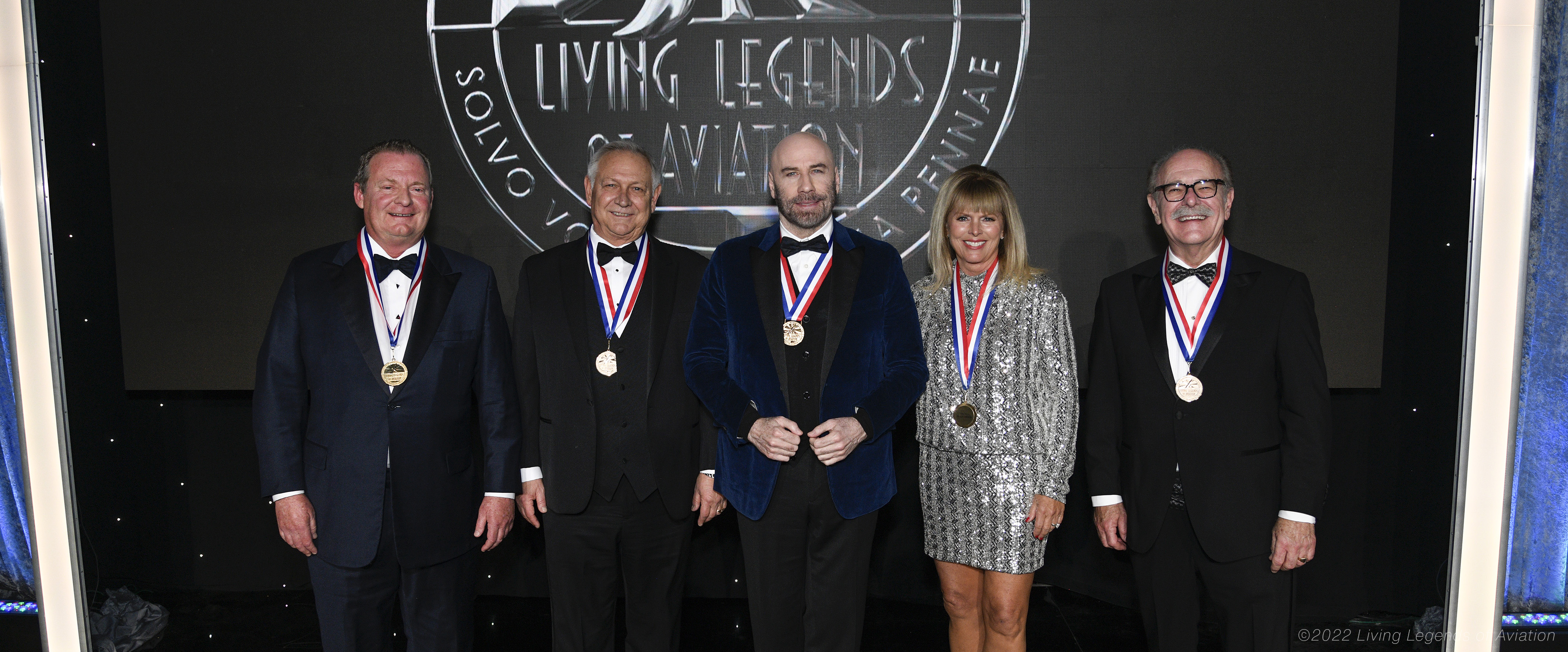 Craig Sincock with John Travolta and Inductees